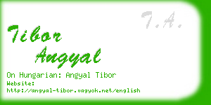 tibor angyal business card